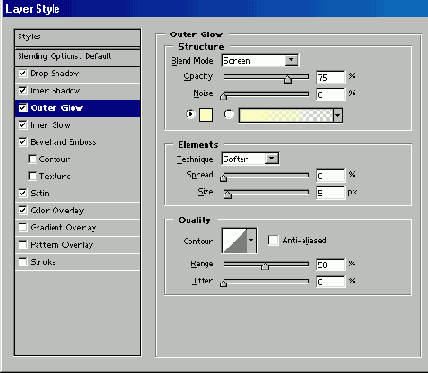���������� �������� Drop Shadow � Inner Shadow