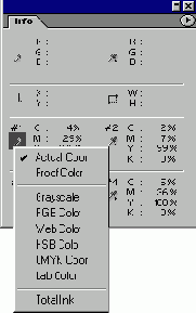 ��� ������� Info ��� ������ � ������������ Color Sampler