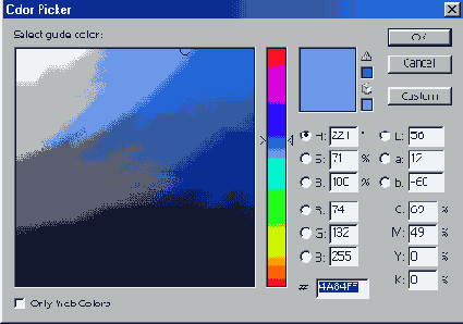 ����� ������ � ������� ������ Color Picker