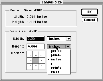 ������� Canvas Size (������ ������)