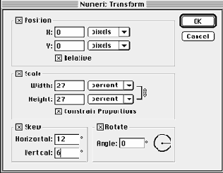 ������� Layer<> Transform <> Numeric (���� <> �������������� <> ���������)