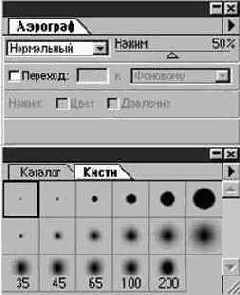 ������������� ���������� ��������, ������� ������ ����� � ����������� �������� (Airbrush)