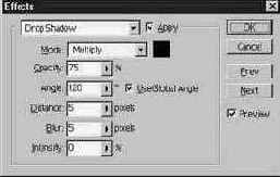 ������ ���� Drop Shadow (������������� ����)