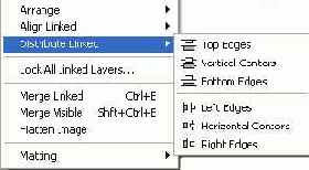 ������� ���� Layer > Distribute