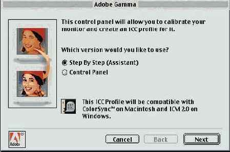 ���������� ���������� � ������� Adobe Gamma