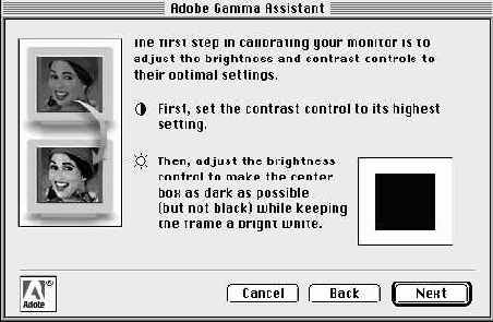 ���������� ���������� � ������� Adobe Gamma