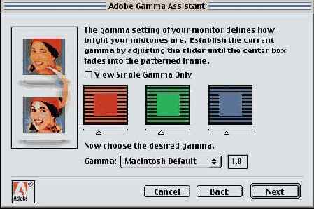���������� ���������� � ������� Adobe Gamma