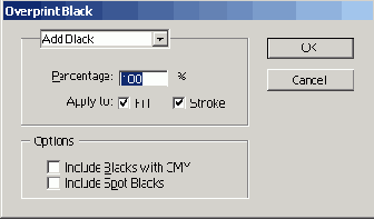 ���� ������� Overprint Black