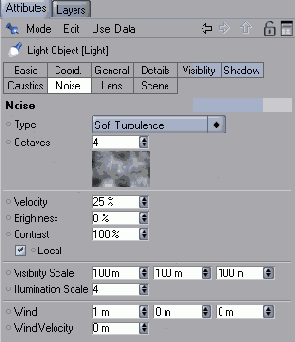 Группа параметров Noise