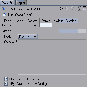 Группа параметров Scene
