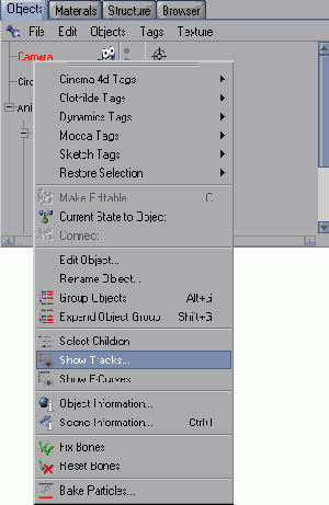 Камера отобразится в списке объектов окна Timeline
