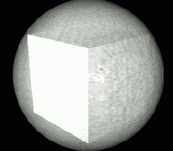 Куб находится внутри другого объекта к которому применен параметр Fog