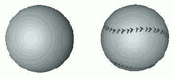 Материалы обоих объектов одинаковы только для правого применена карта диффузии