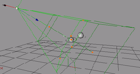 Настройка величины диапазонов размытия с помощью оранжевых управляющих точек