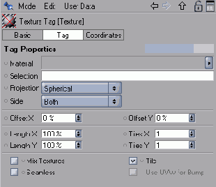 Параметры тега текстуры