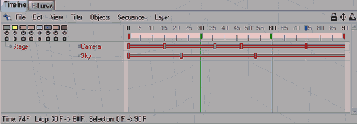 Работа с треками для сложной анимации объекта Stage
