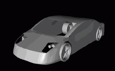 Раскройте вид перспективы и настройте его таким образом чтобы автомобиль отображался полностью