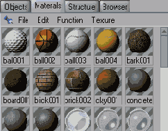 Расположение менеджера материалов для компоновок Animation и Мосса