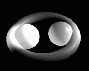 Рисунок симметричен но левая часть освещена источником с установленным флажком Ambient Illumination