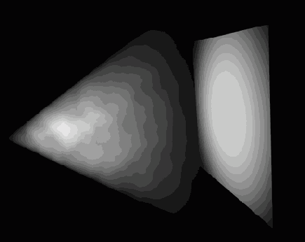 Шум Visibility влияет только на луч видимого света
