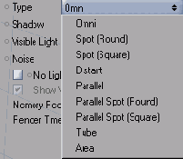 Типы источников освещения