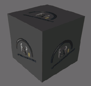 В этом материале текстура применена для определения цвета