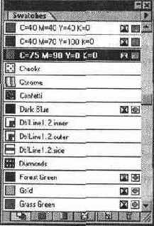 ������� Swatches (�������) � ������ Names (�����)