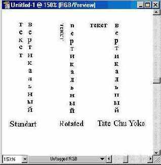 Вертикальная ориентация текста