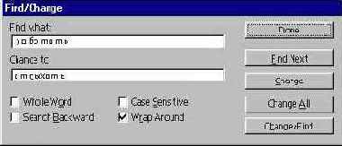 Поиск и замена текста