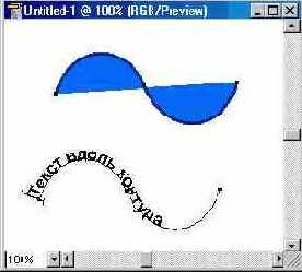 Направление текста вдоль контура