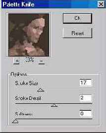 Фильтр Palette Knife