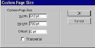 Размеры страницы и ее ориентация