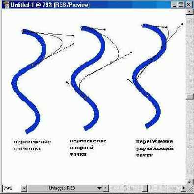 Изменение формы выделенного сегмента