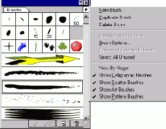 Палитра Brushes
