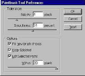 Общие параметры инструмента Paintbrush