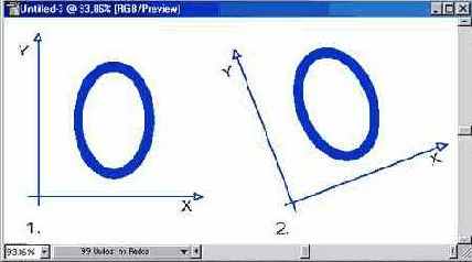 Вращение осей Х и Y