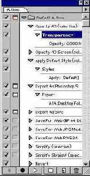 Палитра Actions