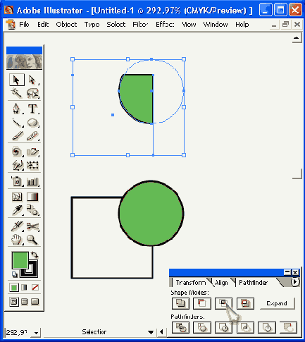 ������ Intersect shape areas