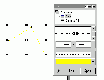 Тип линии, толщина и цвет
