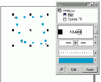 Две части закраски площади