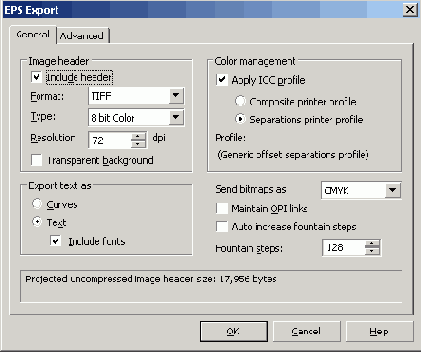 ���������� ���� ������� �������� � ������ EPS