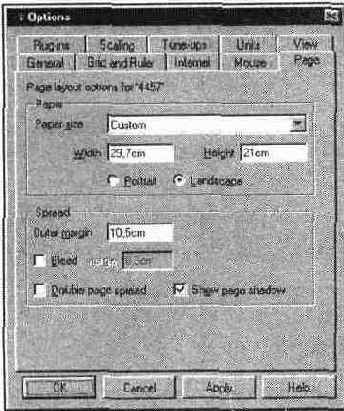 ���������� ���� Options ������� Page