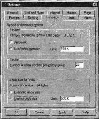 ���������� ���� Options ������� Tuneups