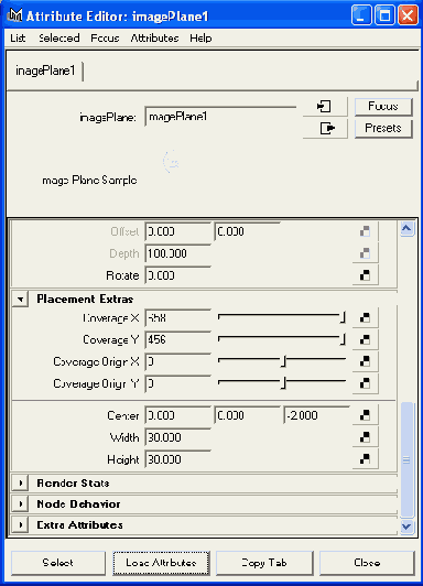 �������� ���������� ��������� ����������� � ���� ������� Attribute Editor