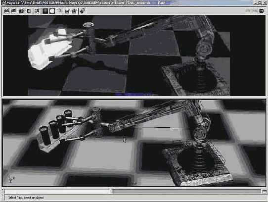 Снизу показан результат визуализации