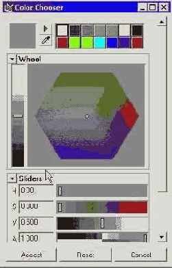 ��� ���� ������� Color Chooser � ������ HSV