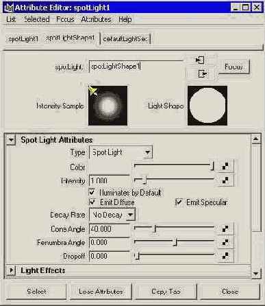 ���� ������� Attribute Editor