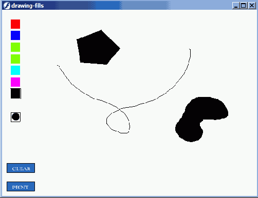 Кнопки в левой части экрана дают