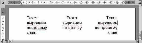 Установление позиций табуляции