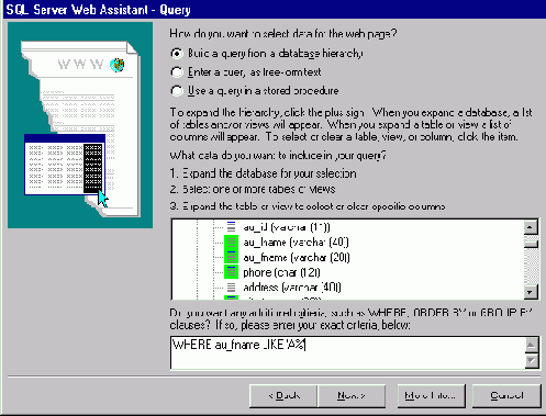�������� ���������� � Internet, SQL Web Assistant